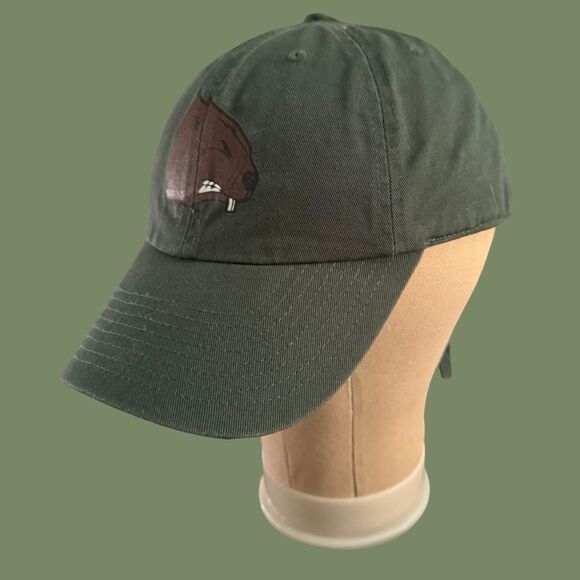 47’ Brand Forrest Green Angry Beaver Adjustable Back Hat - Picture 3 of 8
